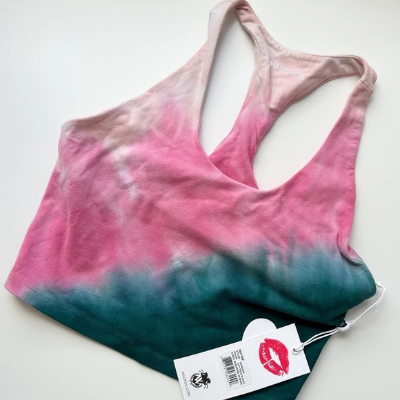 Wildfox Active Riley Crop Bra Tanktop Tie Dye Small - Picture 4 of 12